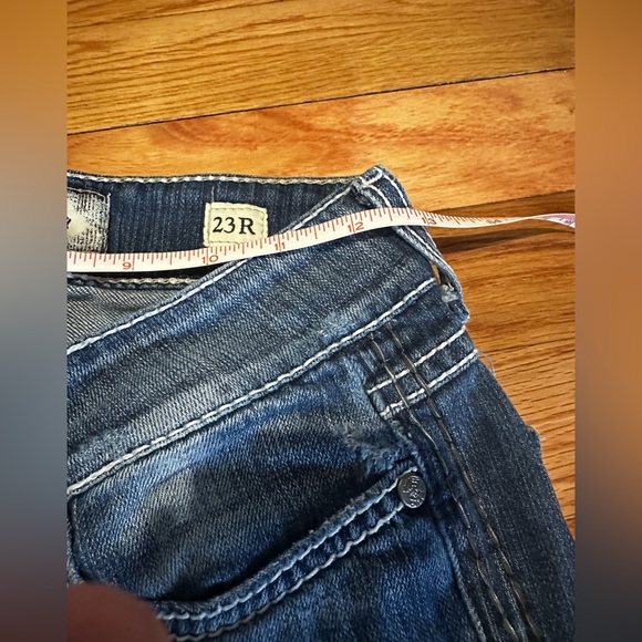 Vintage Y2K BKE Denim Stella Flare Jeans Distressed Low Rise Embroidered - Picture 9 of 10